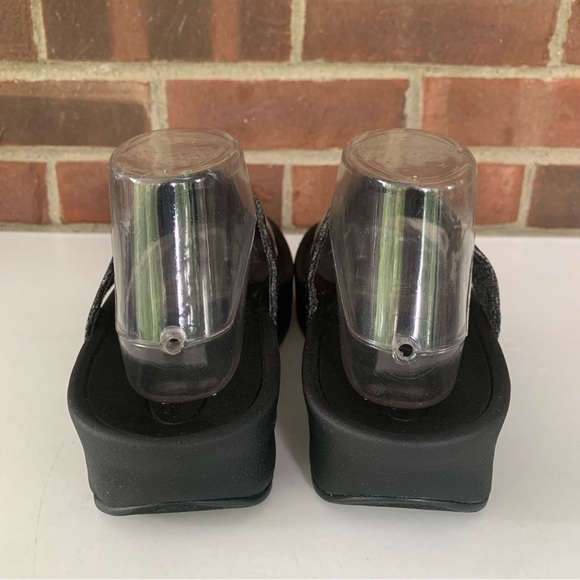 Copper Fit Women's Summit Black Platform Sandals Size US 9 B - Picture 5 of 9